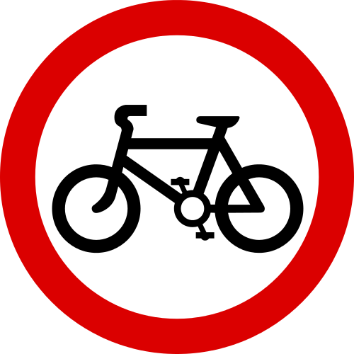 Datei:Mauritius Road Signs - Prohibitory Sign - No Cycles.svg